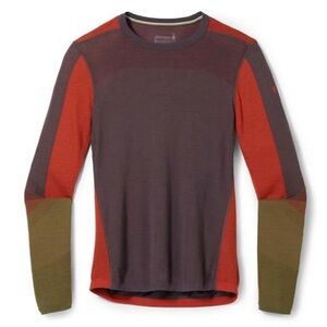 Smartwool Men’s Intraknit Thermal Merino Crew Colorblock Base Layer Top Size XL